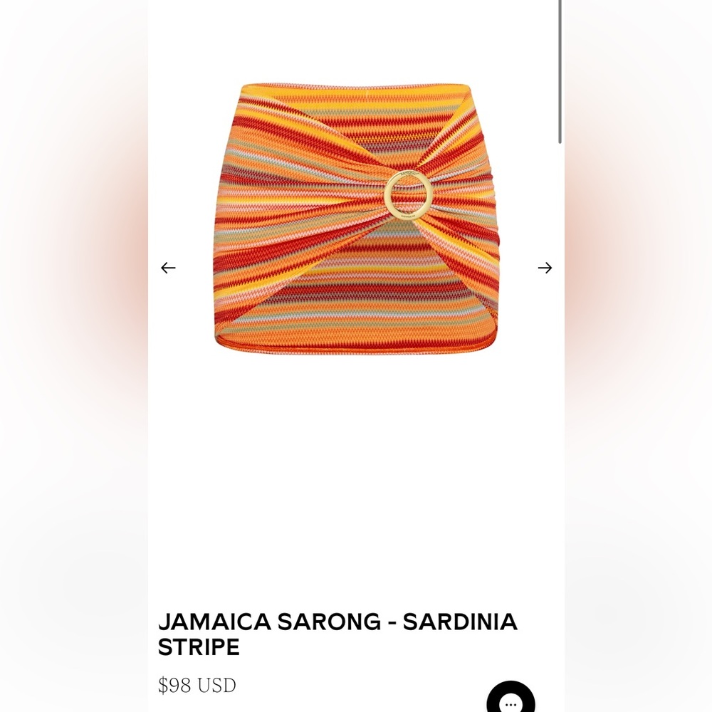 Monday Swimwear Multicolor Striped Coverup
